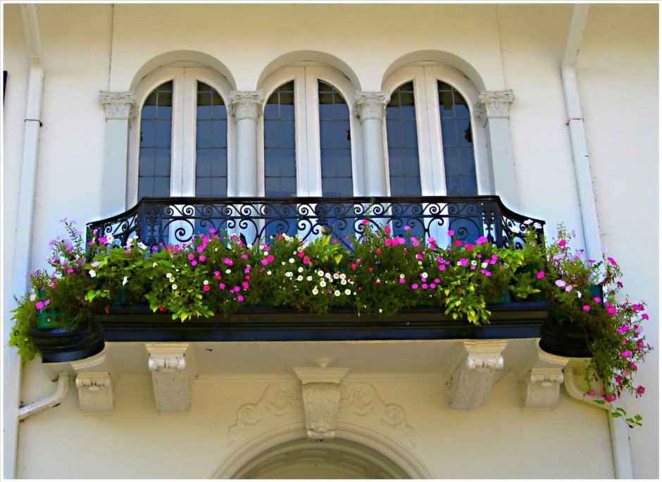 Балкон из цветов