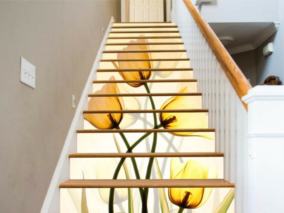 Деревянная лестница для цветов