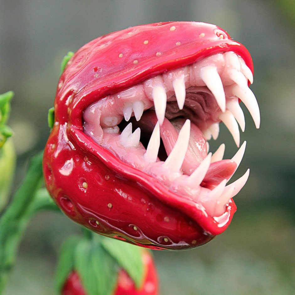 Хищное растение с зубами