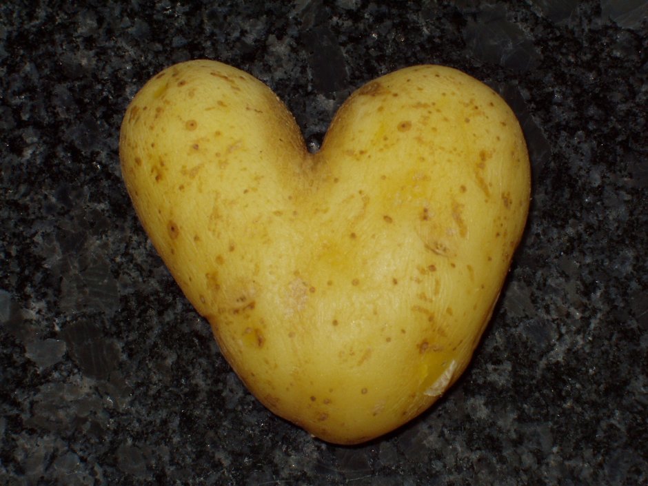 Картошка сердечком