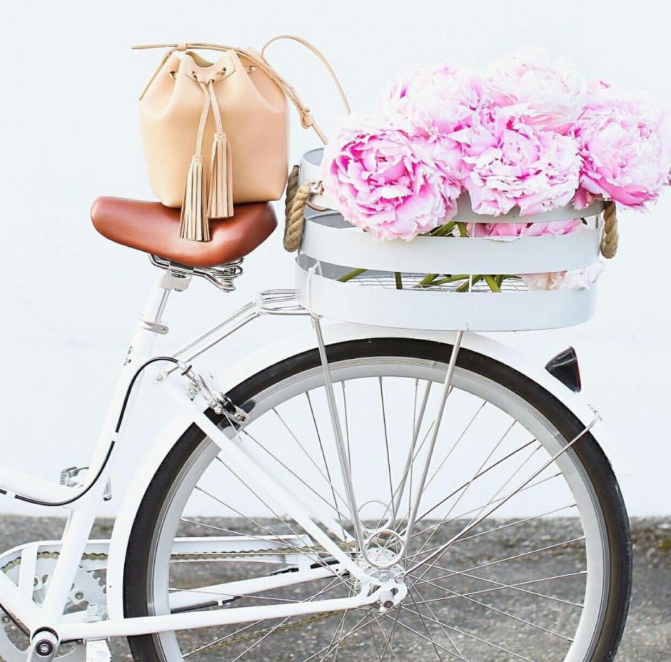 Ретро велосипед с цветами
