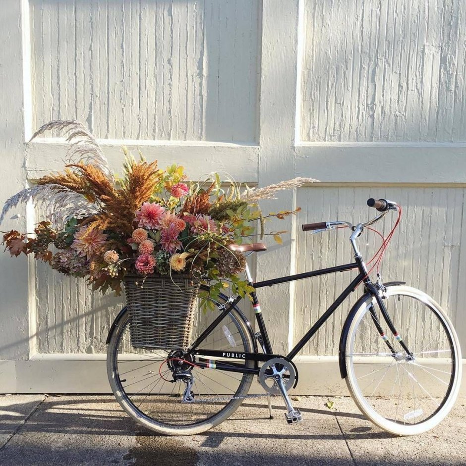 Эстетика велосипед в цветах