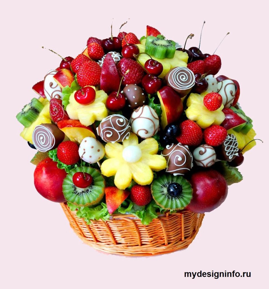 Цветочно-фруктовый букет для врачей