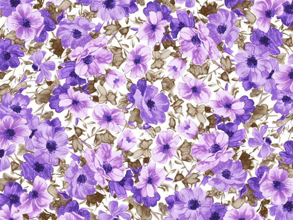 Фиолетовые цветы паттерн