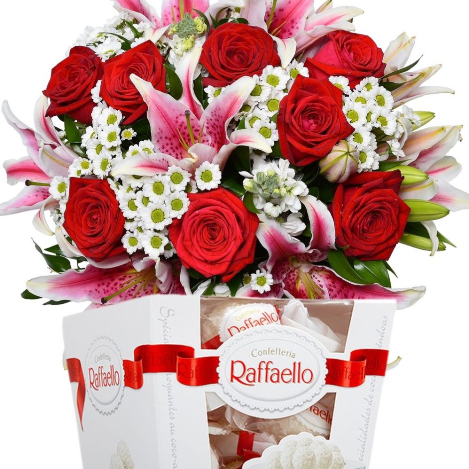 Розы и Raffaello