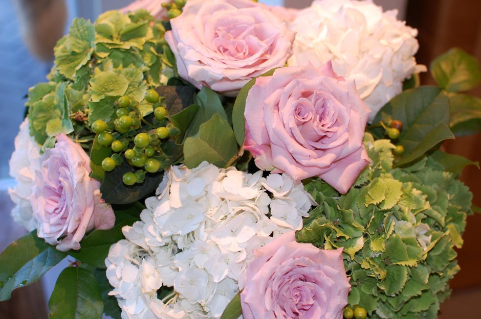 Bouquet Rose букет Роуз гортензия