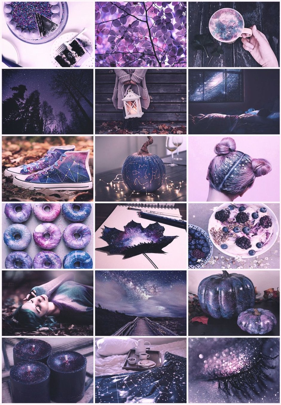 Эстетичный коллаж фиолетовый