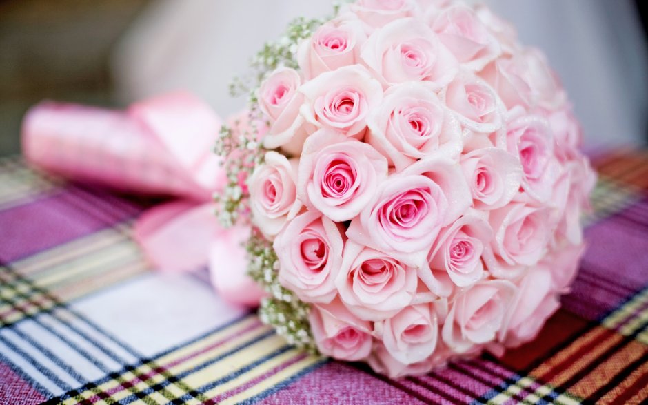 Свадебный букет розовый