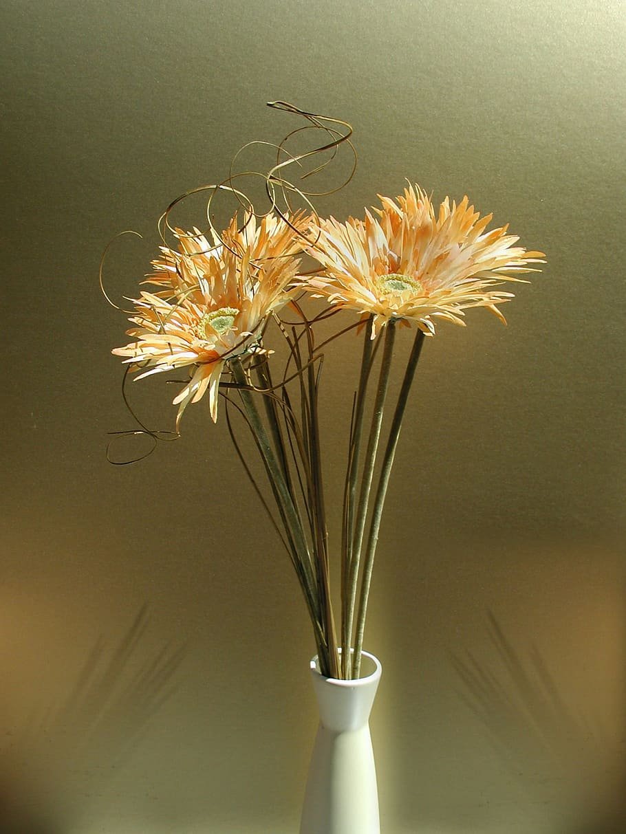 Сухоцветы в коричневой вазе