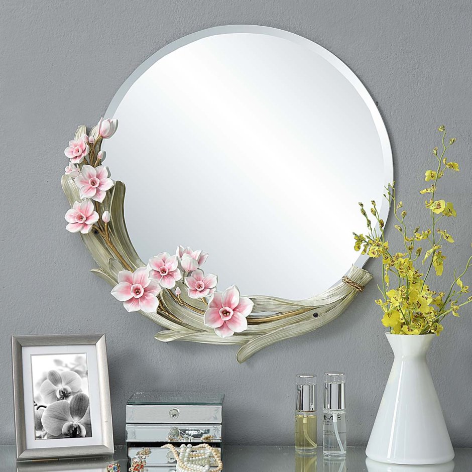 Зеркало с цветами