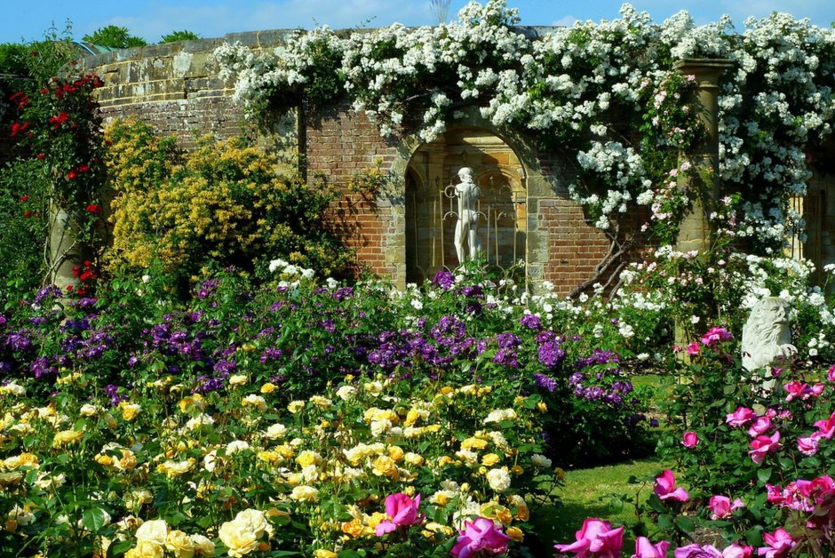 Моттистоун английское поместье сад розы
