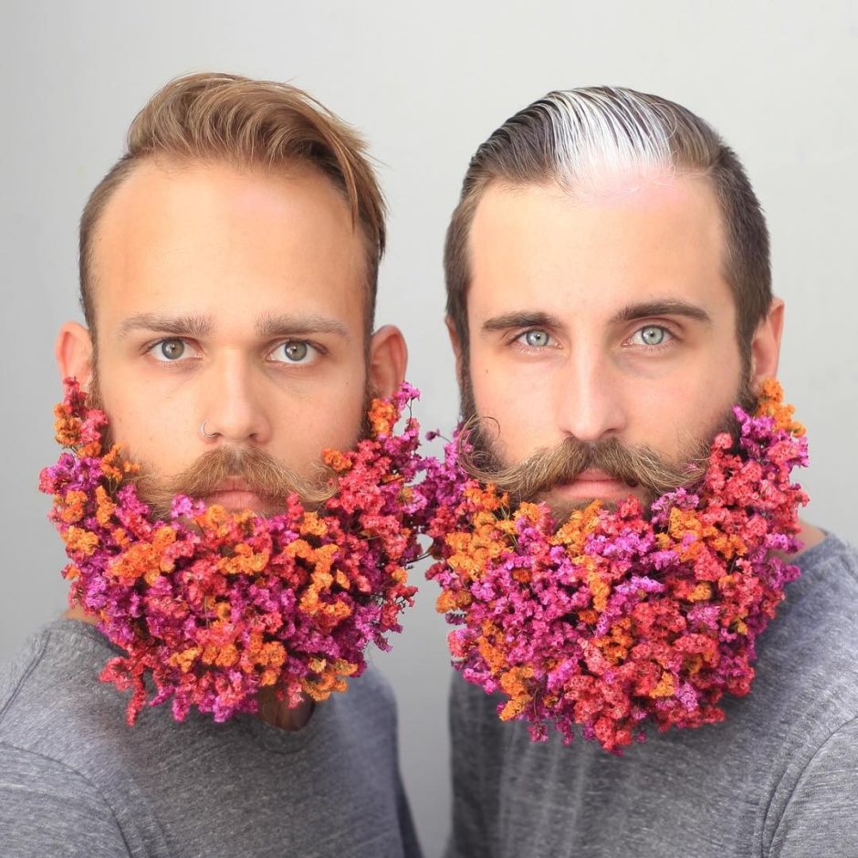 Борода с цветочками