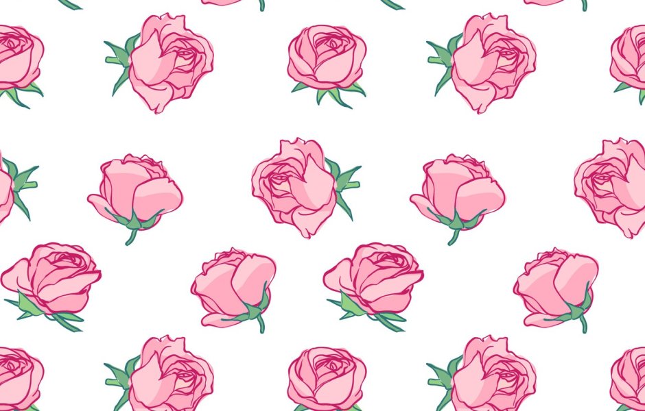 Паттерн розовые цветы