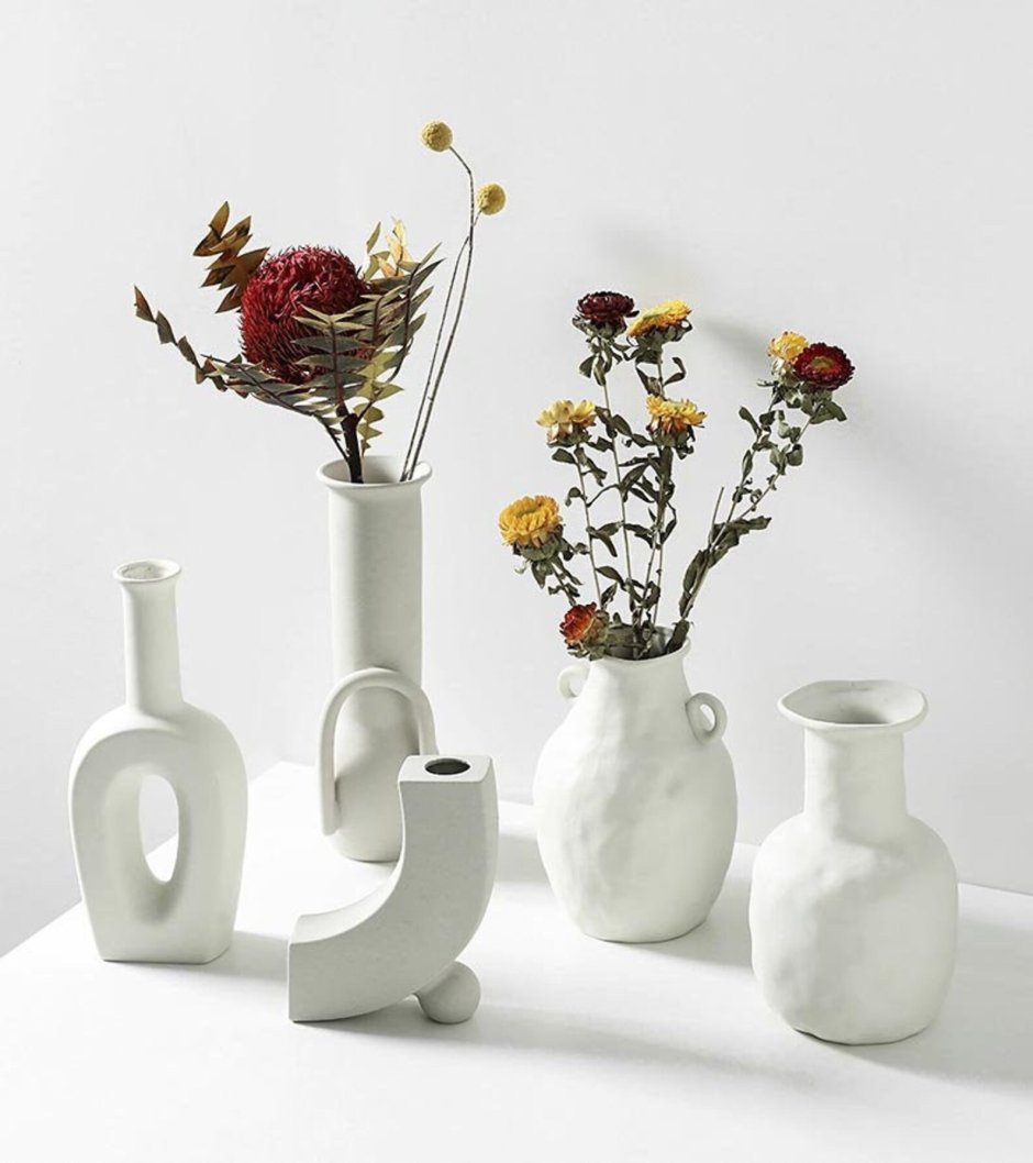 Керамические вазы для декора в скандинавском стиле