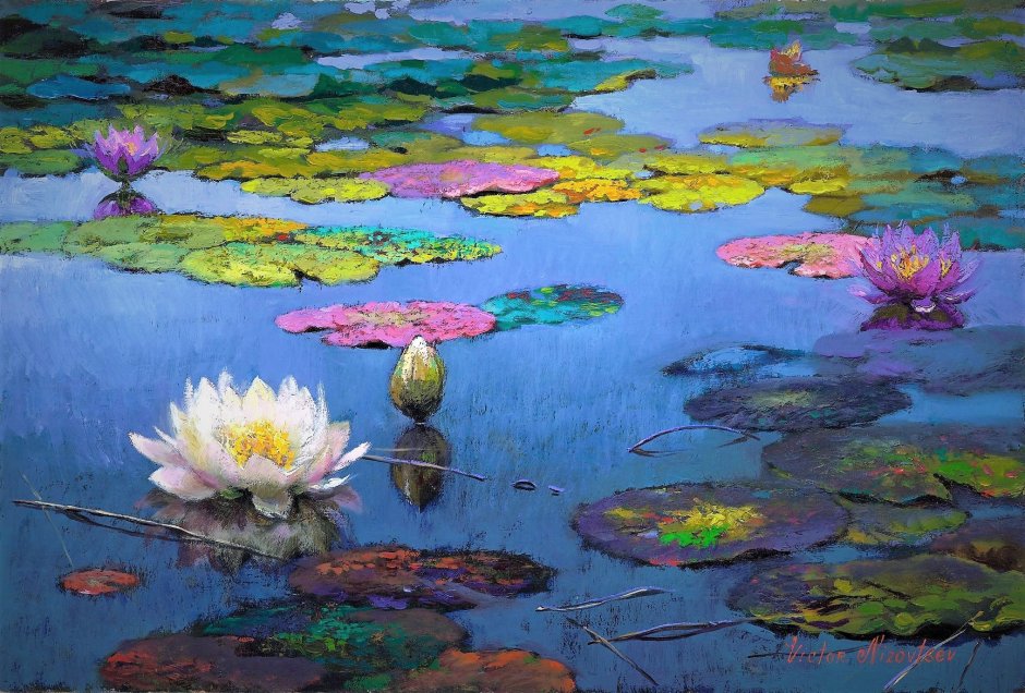 Виктор Низовцев художник цветы