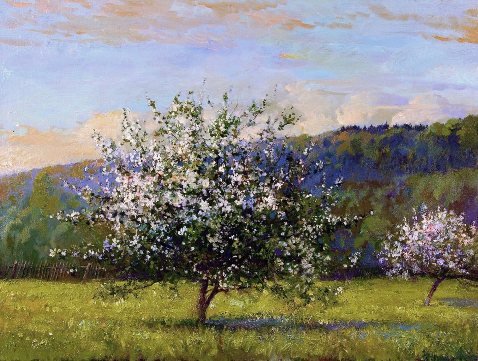 Исаак Ильич Левитан цветущие яблони