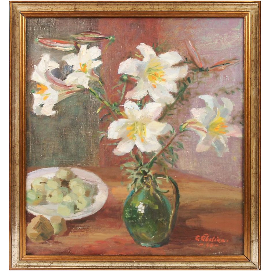 Картина Якунчиковой ваза с лилиями