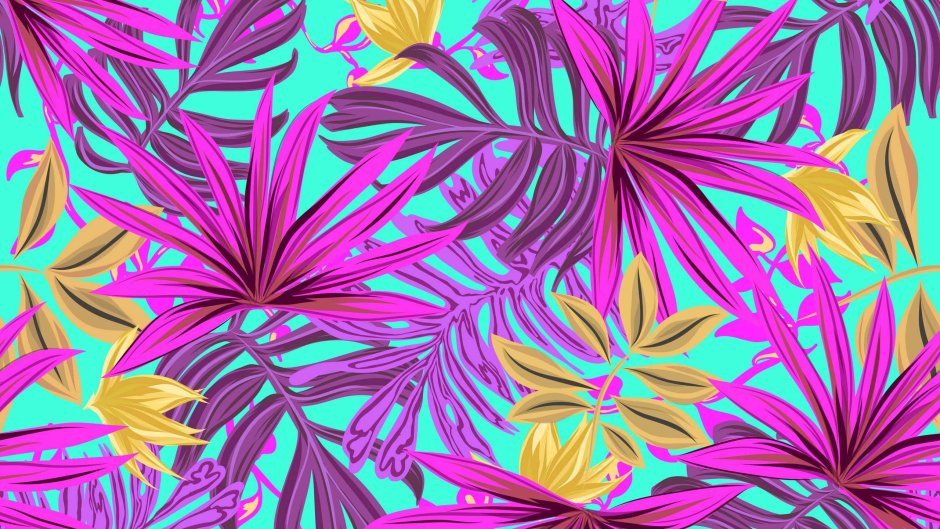 Фиолетовые листья пальмы