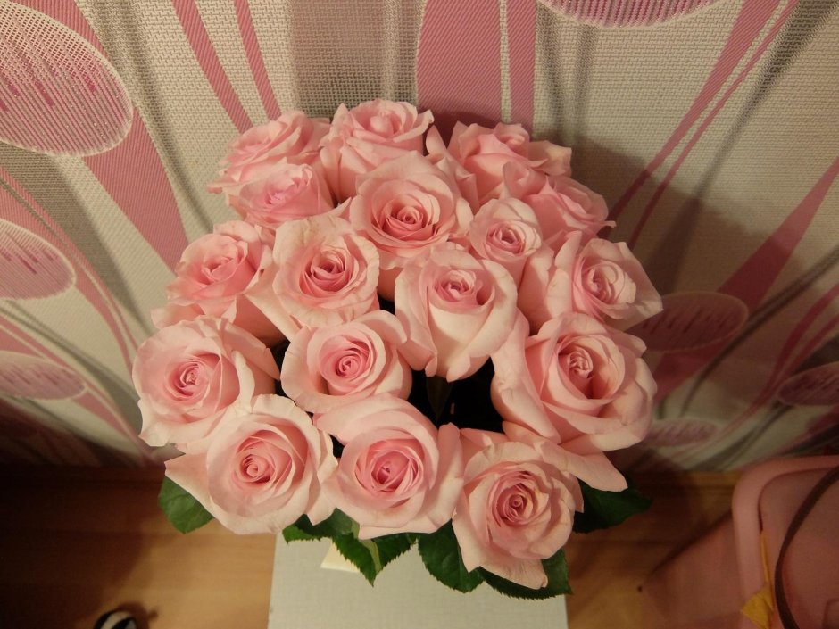 Букет домашней розы розовый
