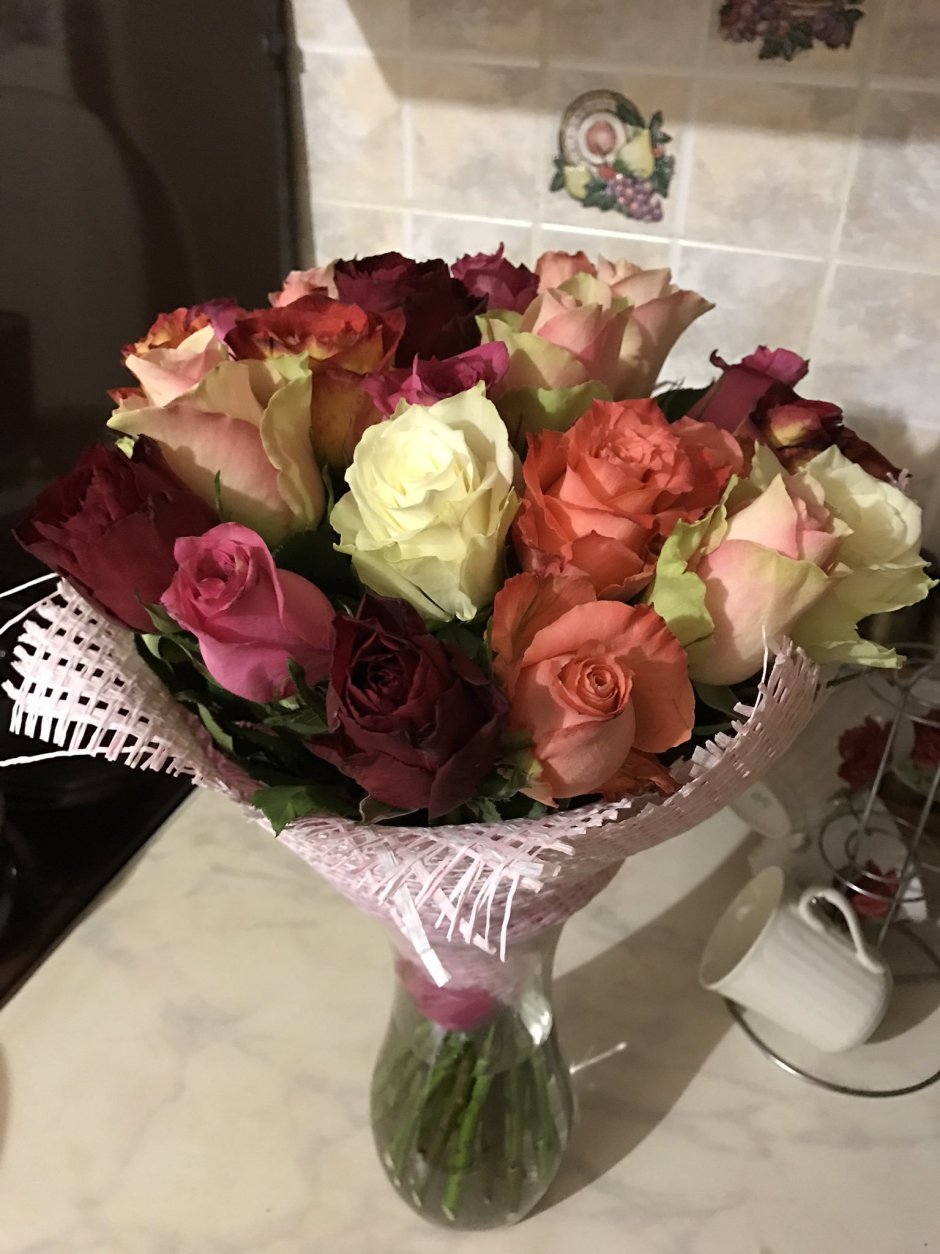 Букет цветов в домашних условиях