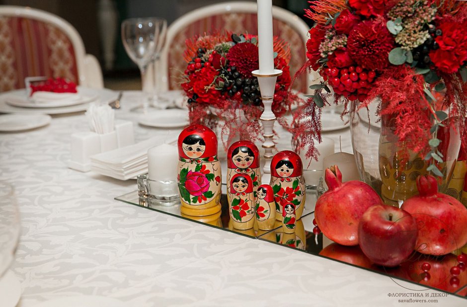 Свадьба в русском стиле декор