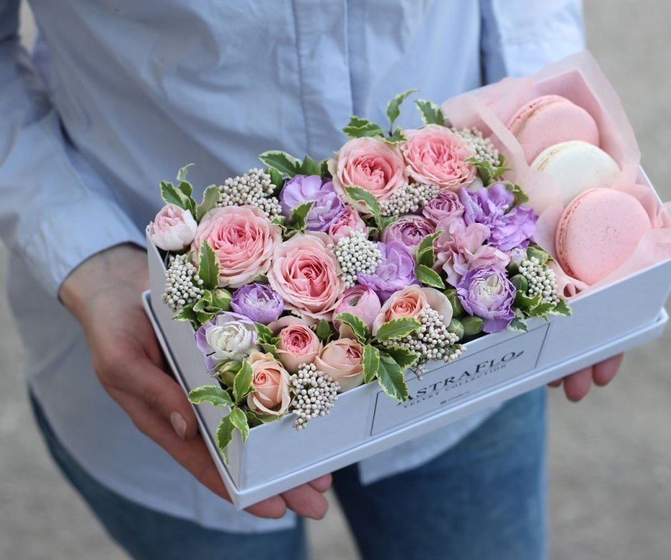 Коробочка с цветами на свадьбу