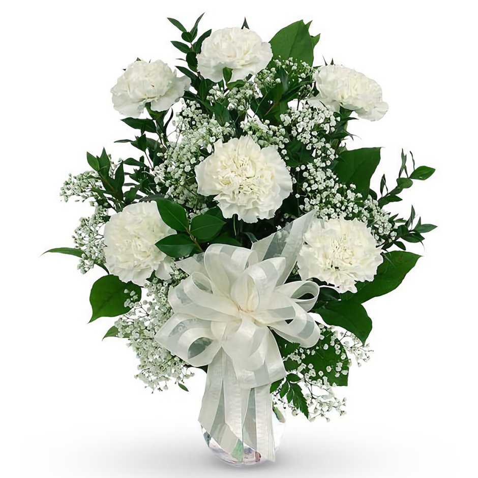 White Sympathy Flower Bouquet
