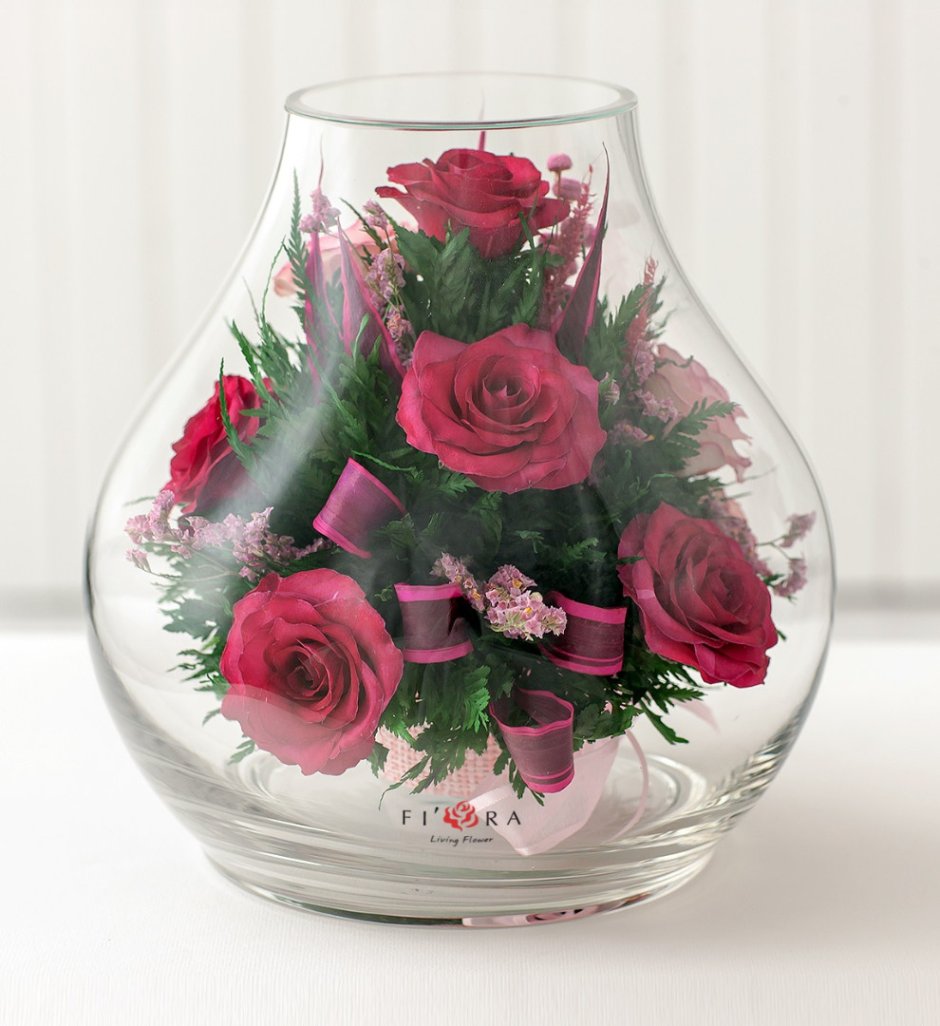 Розы в стекле Фиора