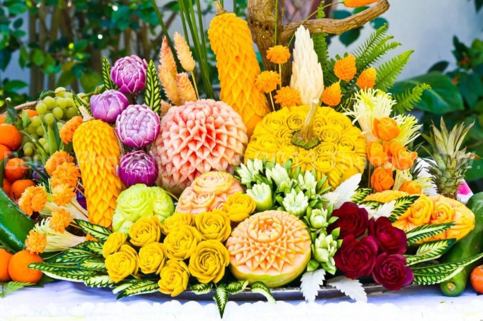 Тайский Карвинг из овощей и фруктов