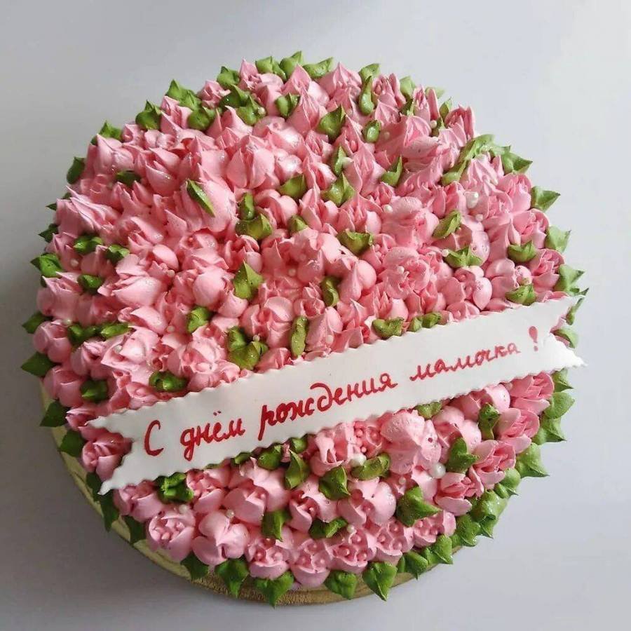 Торт мамуле с цветами