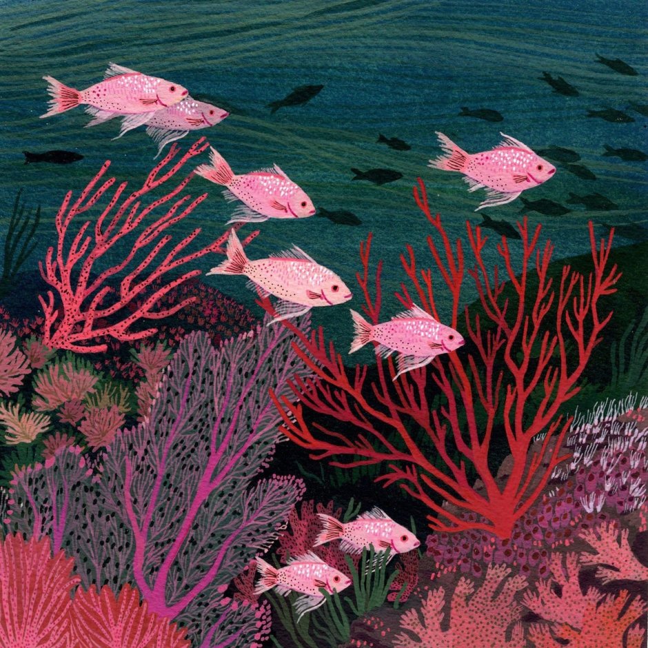 Кораллы живопись