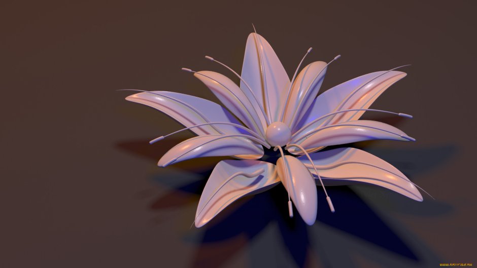 3д модель лепесток лилии