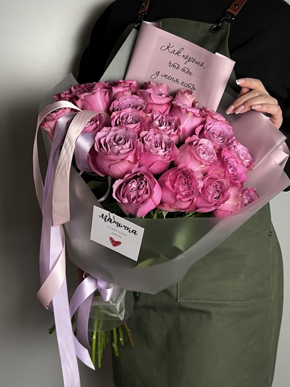 Букет мамуле розовые розы