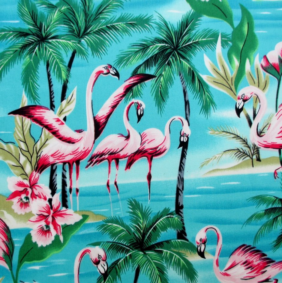 Фламинго и пальмы