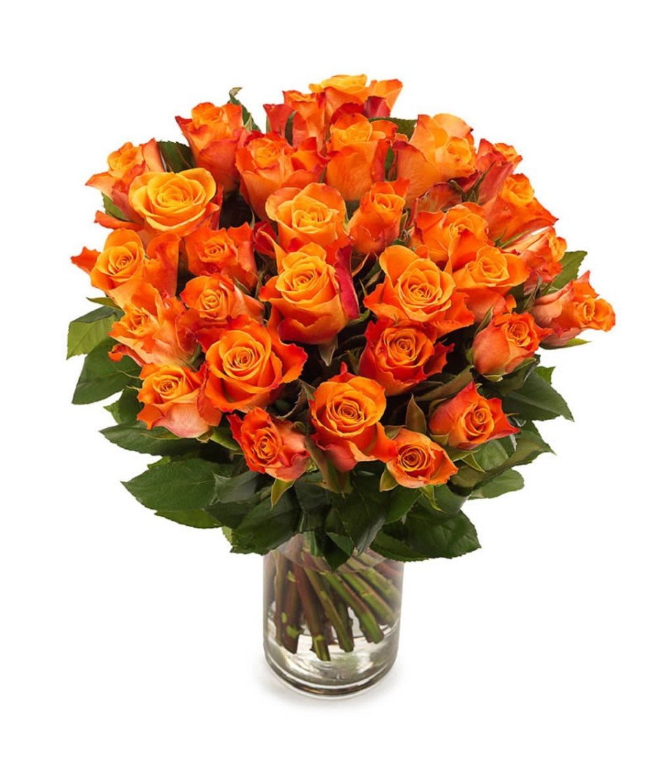 Самый красивый оранжевый букет роз