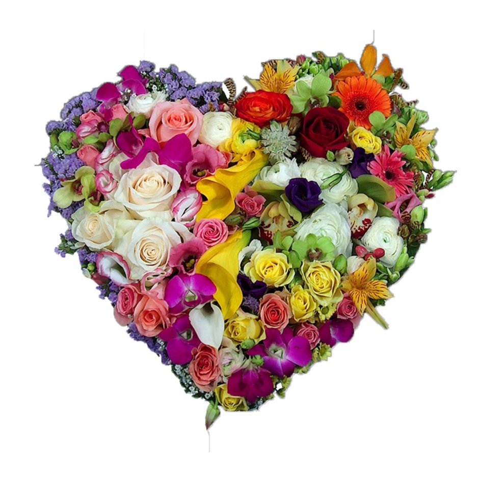 Сердце из цветов
