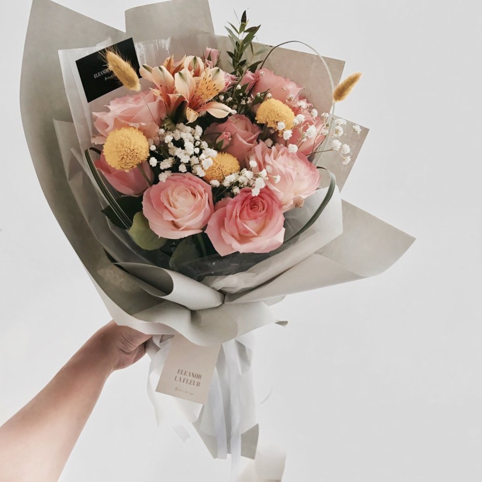 Букет цветов в корейском стиле