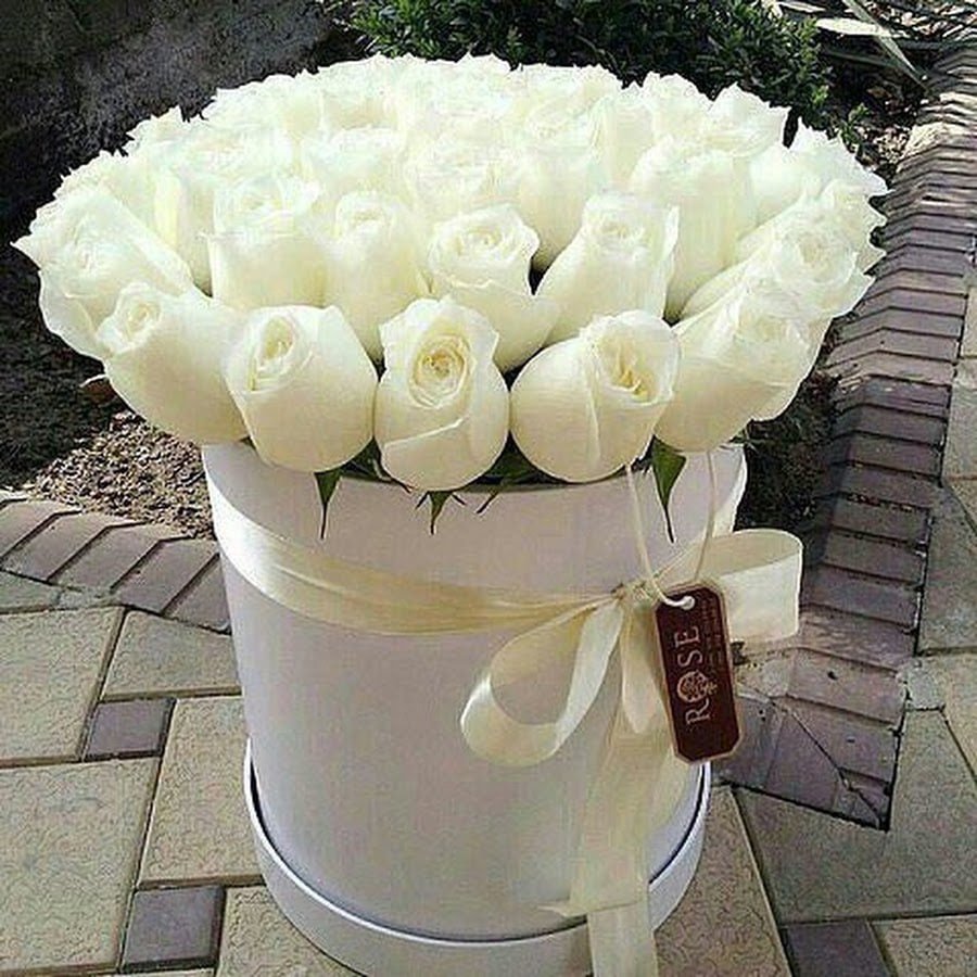 Белые розы сдеем рождения