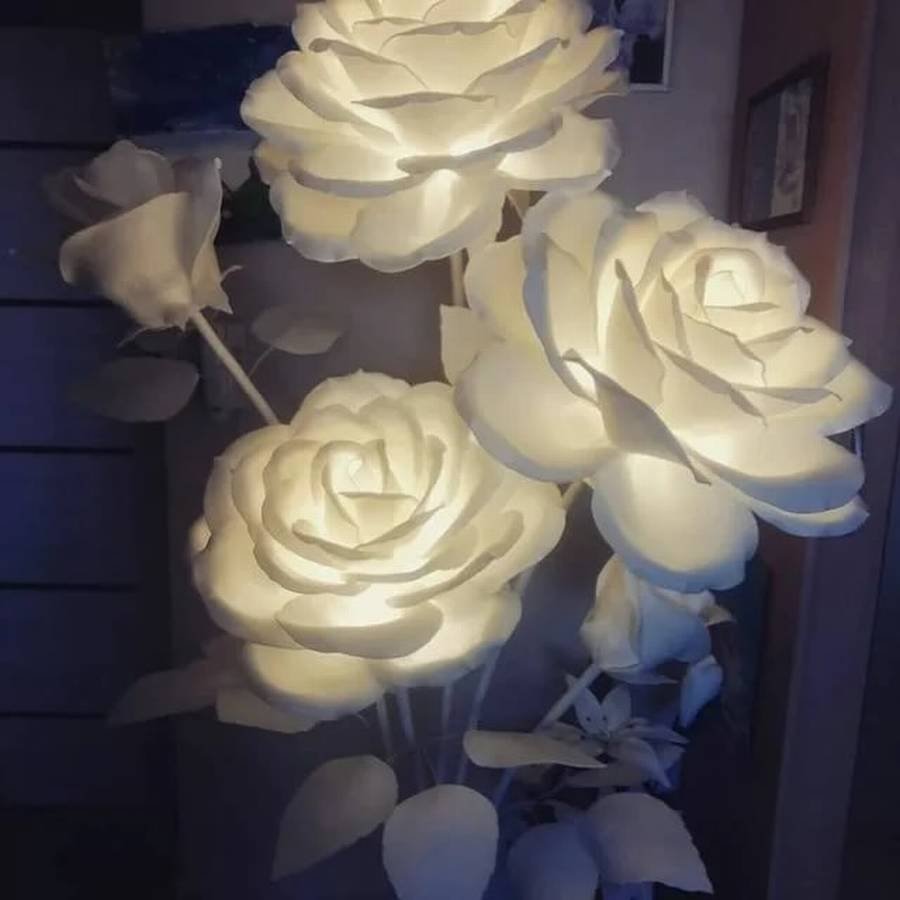 Цветы из изолона светильники