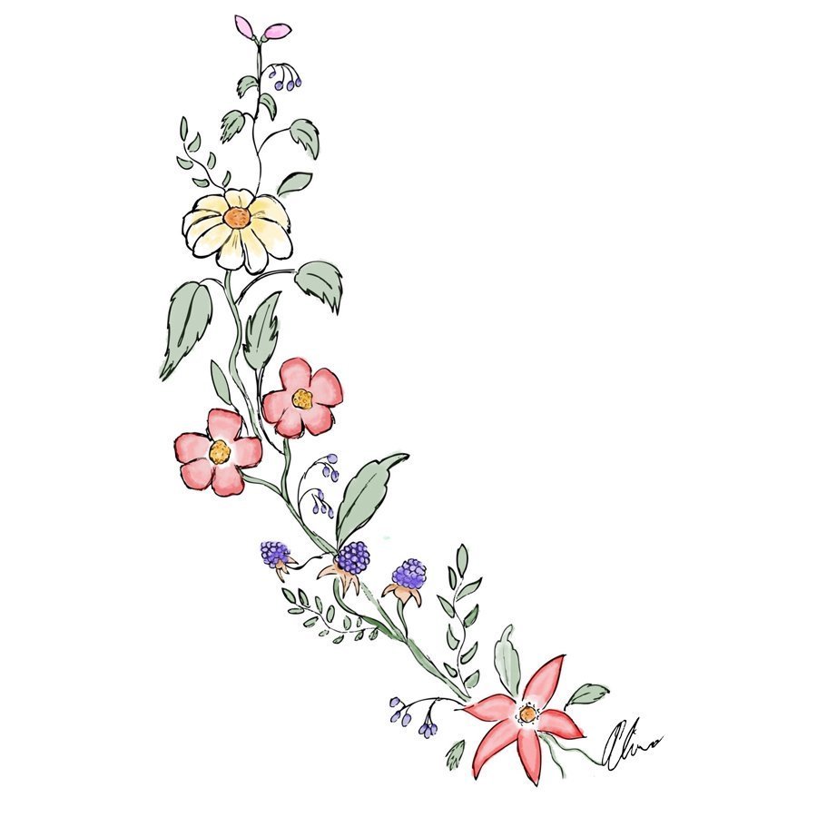 Узоры цветов для рисования