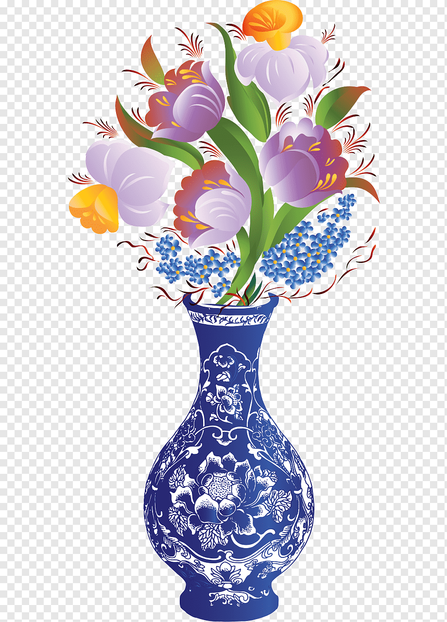 Рисование вазы с цветами