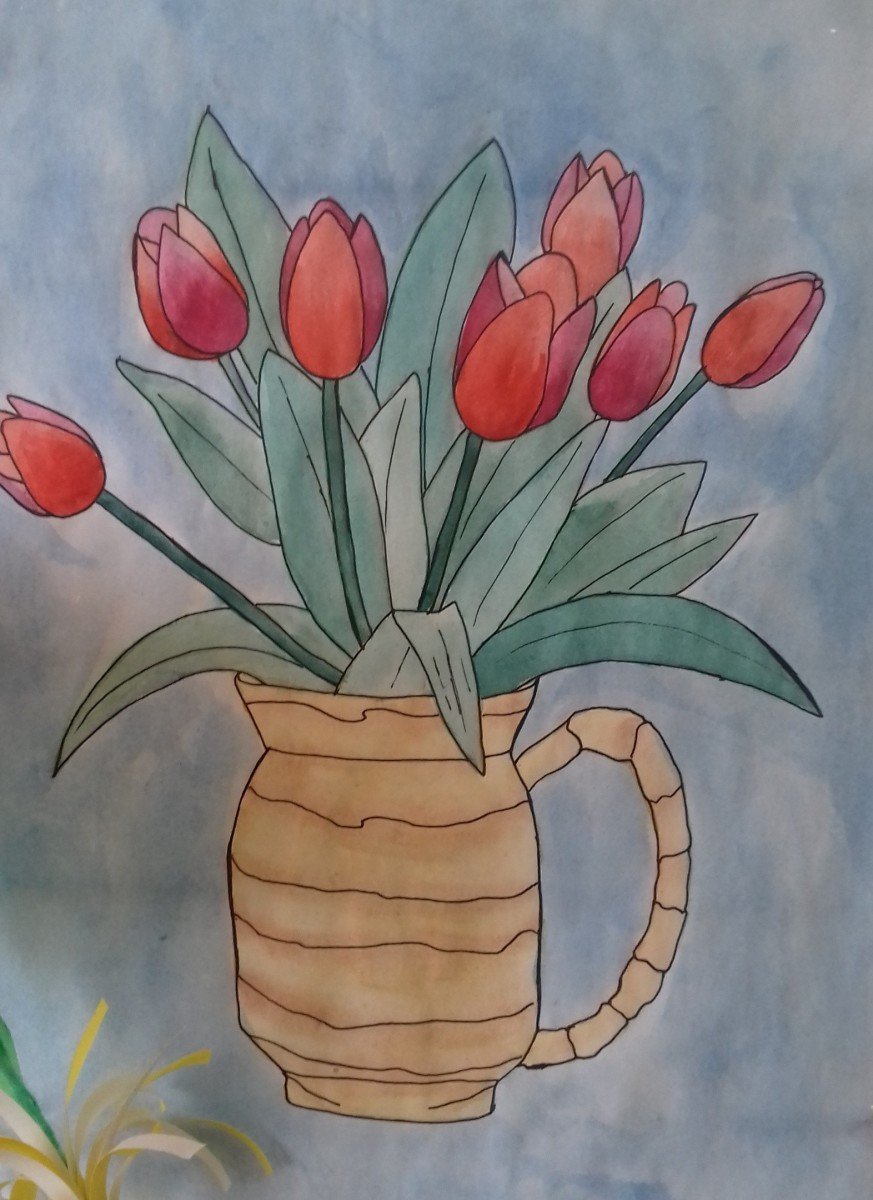 Рисование цветов для мамы