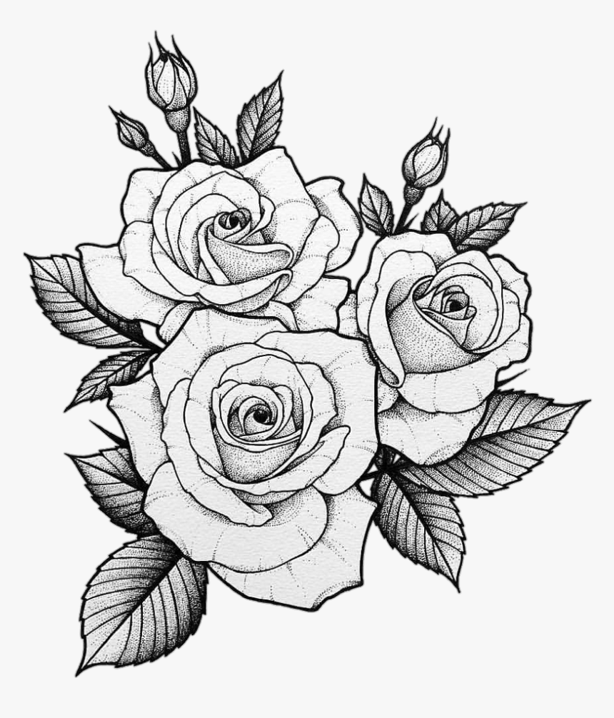 Эскизы татуировок розы