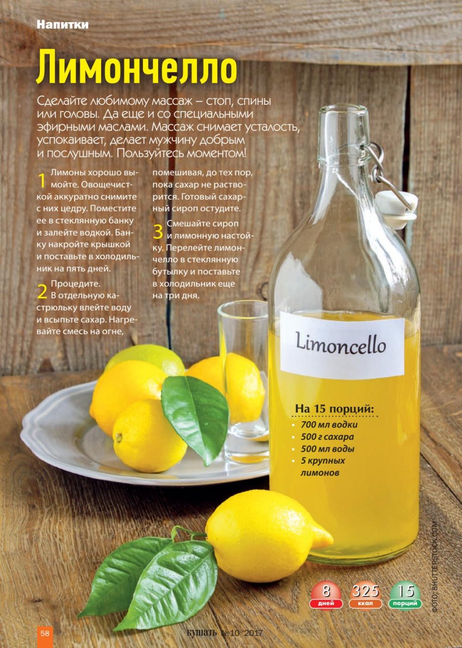 Лимончелло водка