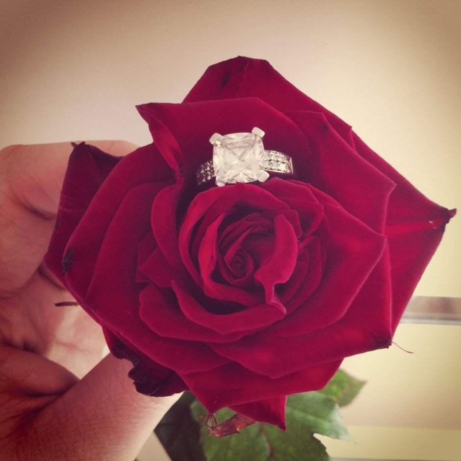 Букет роз и кольцо
