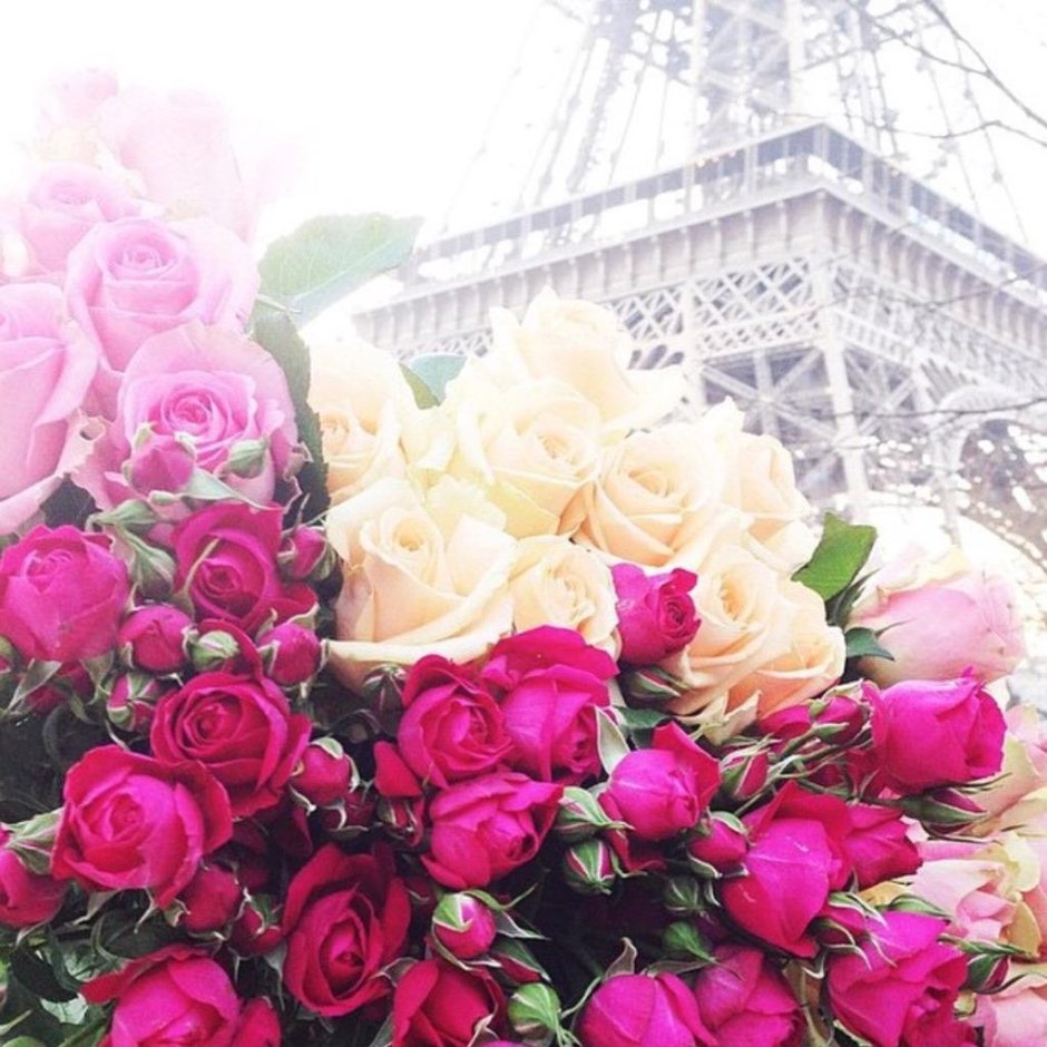 Парижские букеты цветов