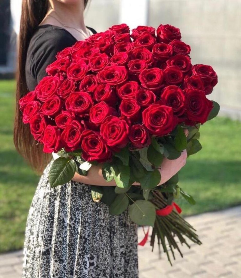 51 Роза красная 70 см