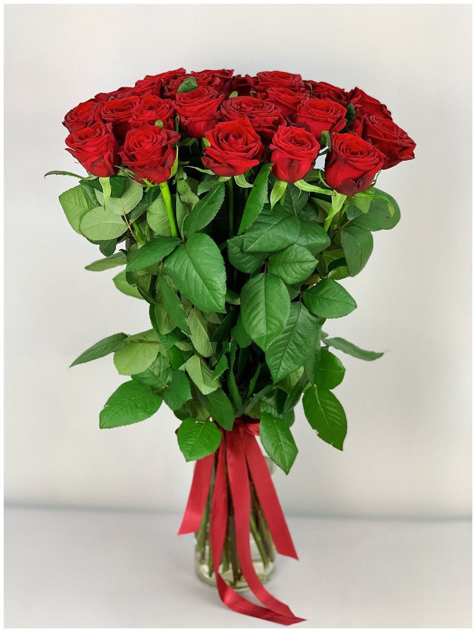 15 Красных роз ред Наоми 50 см