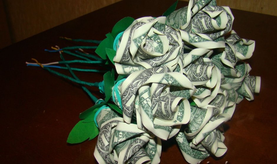 Цветы из денег