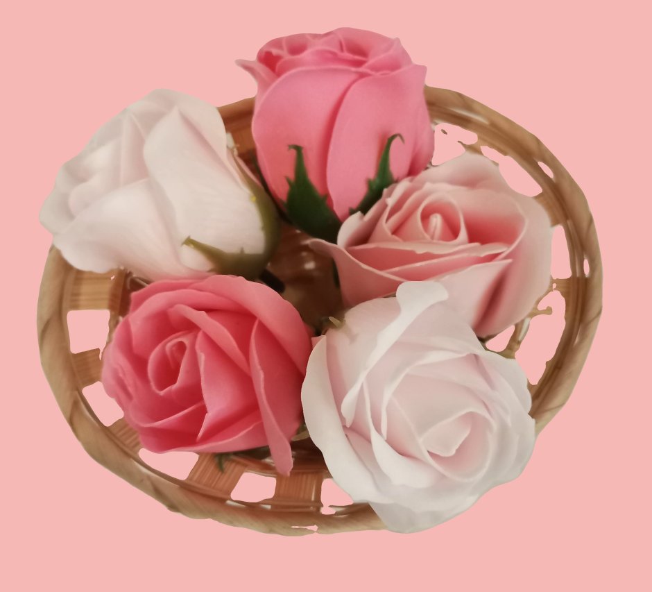 Букет роз из мыла